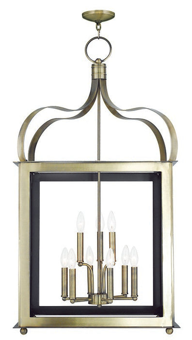 Livex Lighting - 43180-01 - Nine Light Lantern - Garfield - Antique Brass