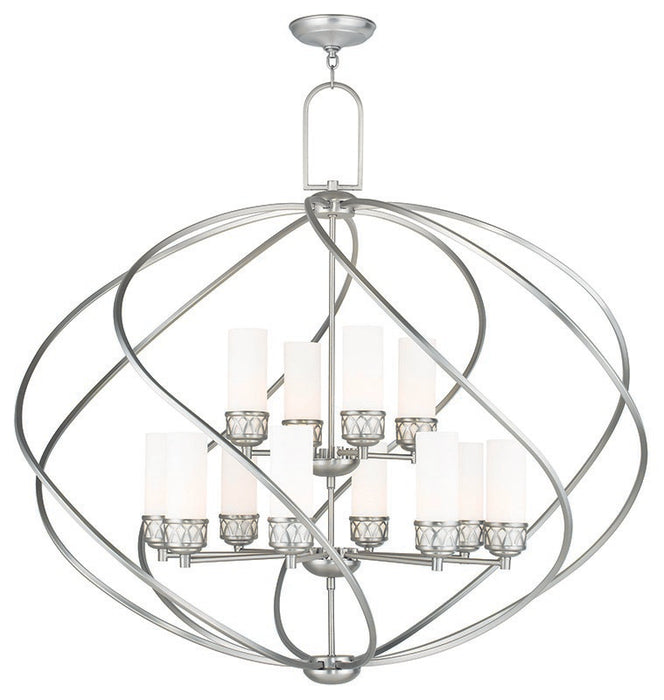 Livex Lighting - 47199-91 - 12 Light Foyer Chandelier - Westfield - Brushed Nickel