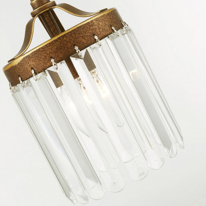 One Light Mini Pendant from the Ashton collection in Hand Painted Palacial Bronze finish