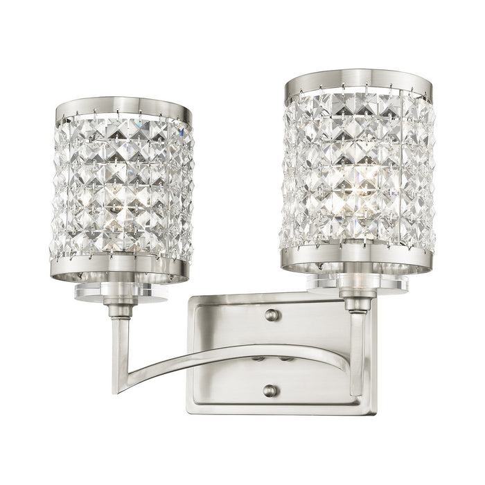 Two Light Bath Vanity from the Grammercy collection in Brushed Nickel finish