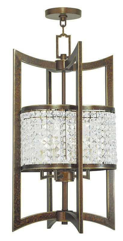 Livex Lighting - 50567-64 - Four Light Lantern - Grammercy - Hand Painted Palacial Bronze