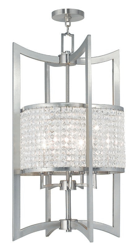 Livex Lighting - 50569-91 - Five Light Lantern - Grammercy - Brushed Nickel