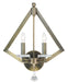 Livex Lighting - 50662-01 - Two Light Wall Sconce - Diamond - Antique Brass