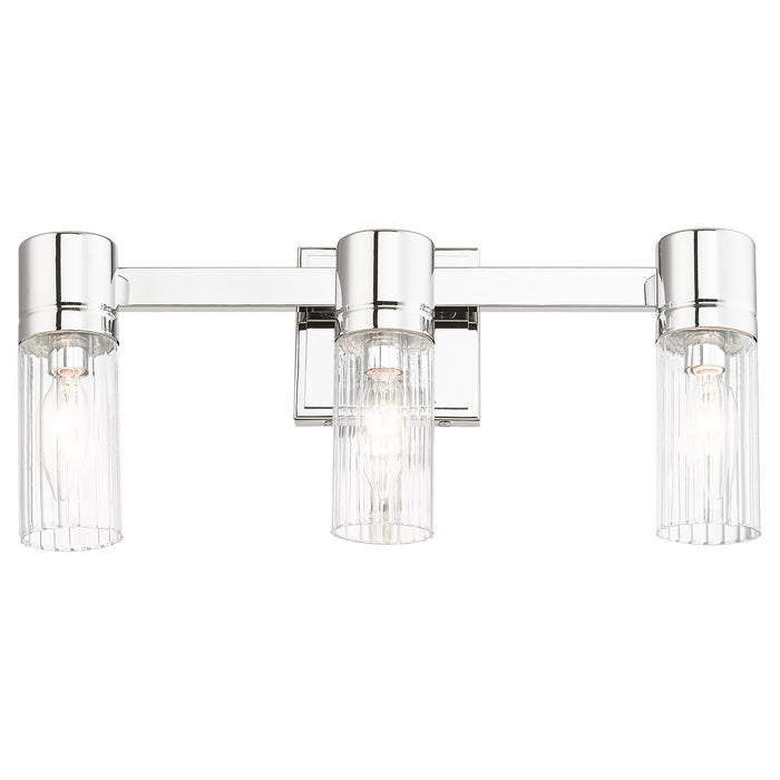 Three Light Bath Vanity from the Midtown collection in Polished Chrome finish