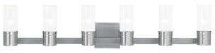 Livex Lighting - 50685-91 - Six Light Bath Vanity - Midtown - Brushed Nickel