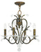 Livex Lighting - 51004-71 - Four Light Mini Chandelier - Serafina - Hand Applied Venetian Golden Bronze