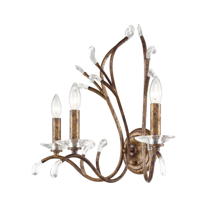 Three Light Wall Sconce from the Serafina collection in Hand Applied Venetian Golden Bronze finish