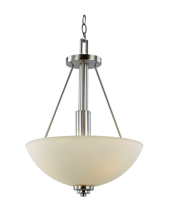 Trans Globe Imports - 70528 BN - Three Light Pendant - Mod Pod - Brushed Nickel