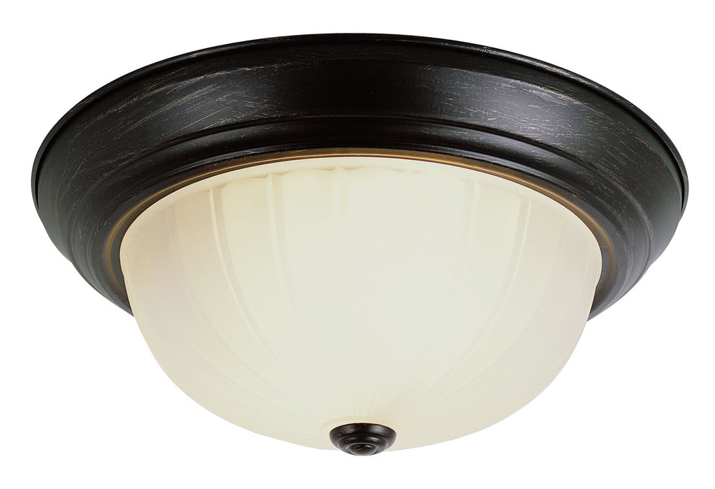 Trans Globe Imports - PL-13211-1 ROB - Two Light Flush-mount - Energy Efficient Indoor - Rubbed Oil Bronze