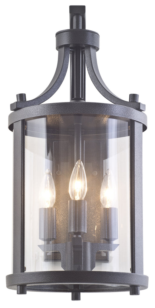 DVI Lighting - DVP4471HB-CL - Three Light Outdoor Wall Sconce - Niagara Outdoor - Hammered Black w/ Clear Glass
