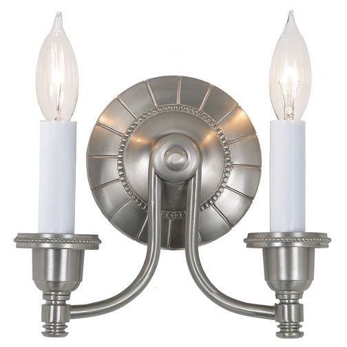 JVI Designs - 827-17 - Two Light Wall Sconce - Traditional Brass - Pewter