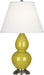 Robert Abbey - CI12X - One Light Accent Lamp - Small Double Gourd - Citron Glazed Ceramic w/ Antique Silvered