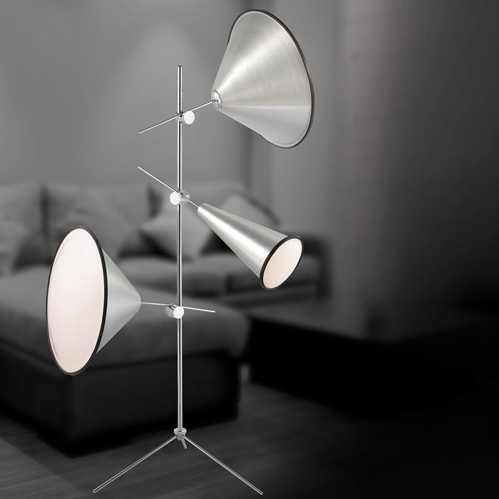 One Light Pendant from the Manera collection in Aluminum finish