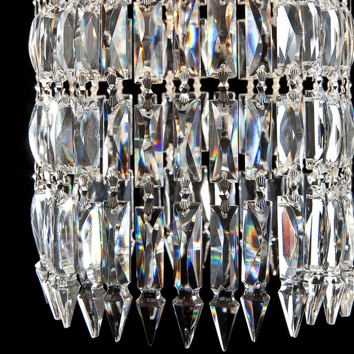 Nine Light Pendant from the Rosalia collection in Antique Silver finish