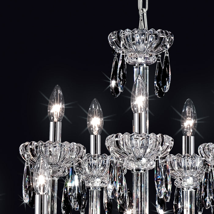 Six Light Chandelier from the Villa collection in Chrome finish