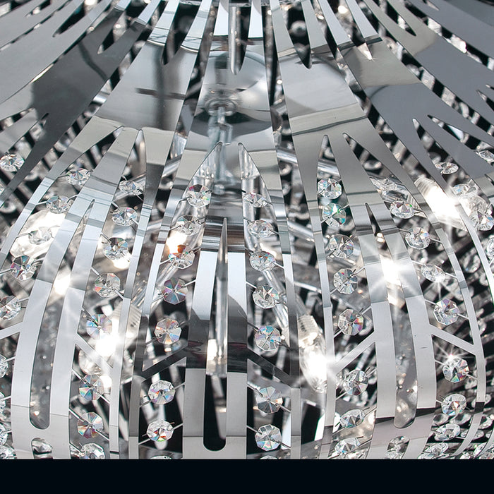 Six Light Chandelier from the Monica collection in Chrome finish