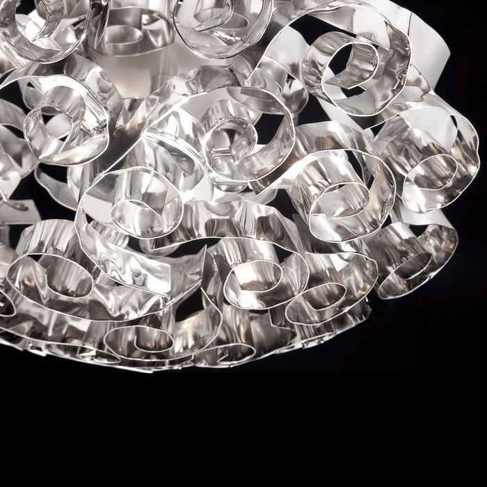 Three Light Chandelier from the Grace collection in Polished Nickel finish