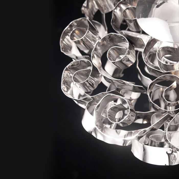 Three Light Chandelier from the Grace collection in Polished Nickel finish