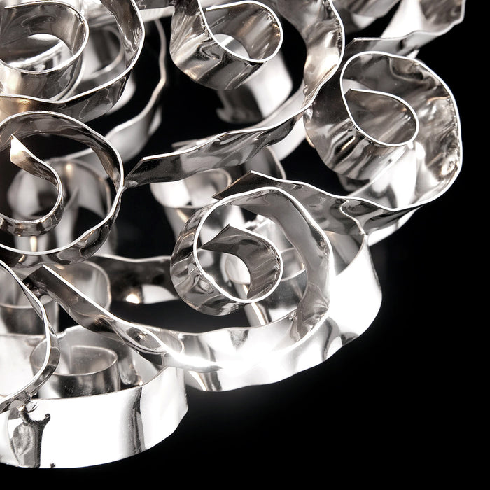 Six Light Chandelier from the Grace collection in Polished Nickel finish