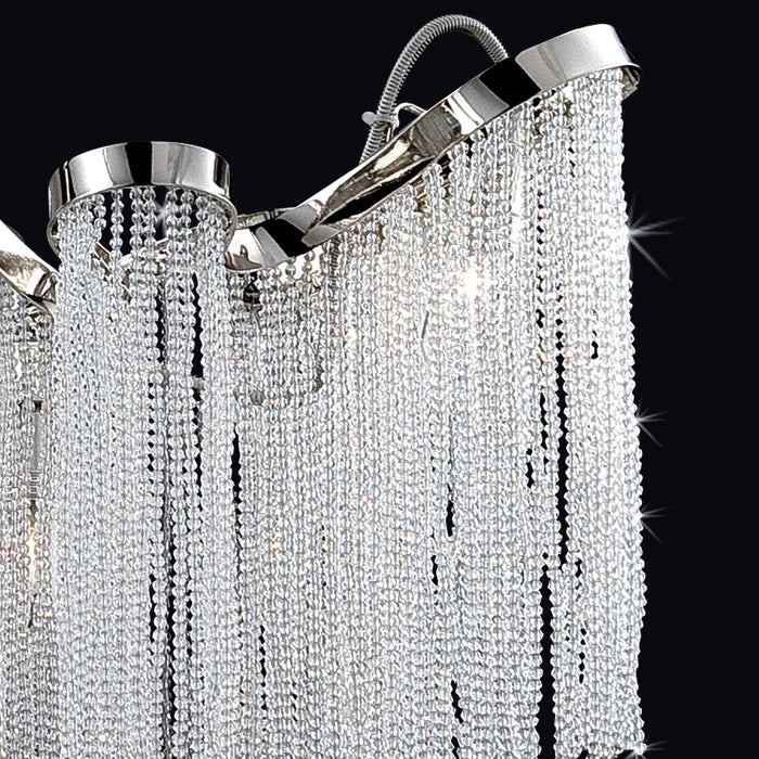 12 Light Chandelier from the Ellena collection in Nickel finish