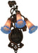 Meyda Tiffany - 11170 - Three Light Wall Sconce - Pink/Blue Pond Lily - Mahogany Bronze