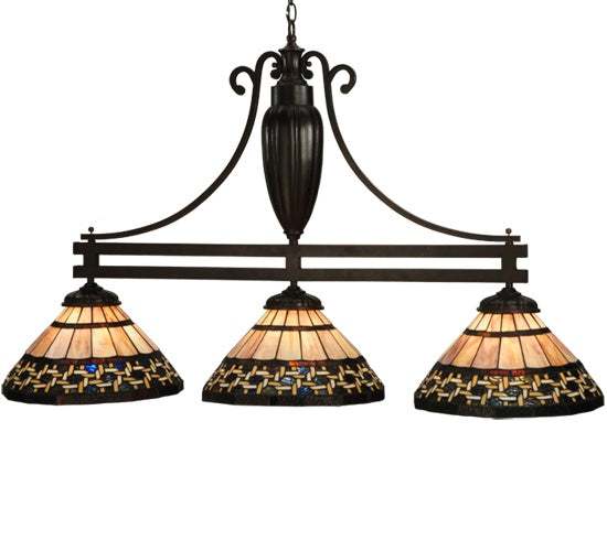 Meyda Tiffany - 125111 - Three Light Island Pendant - Ilona - Mahogany Bronze