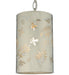 Meyda Tiffany - 126756 - One Light Mini Pendant - Butterflies & Ferns - Stainless Steel