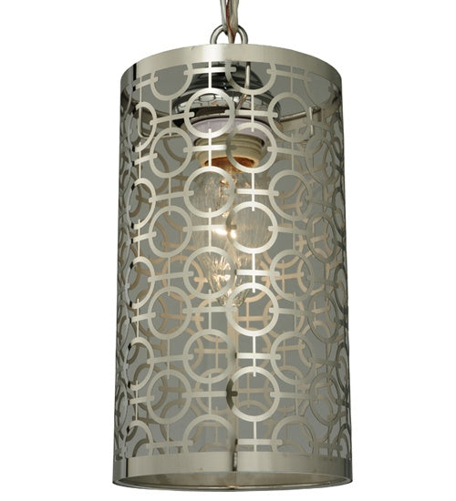 Meyda Tiffany - 126758 - One Light Mini Pendant - Deco - Stainless Steel