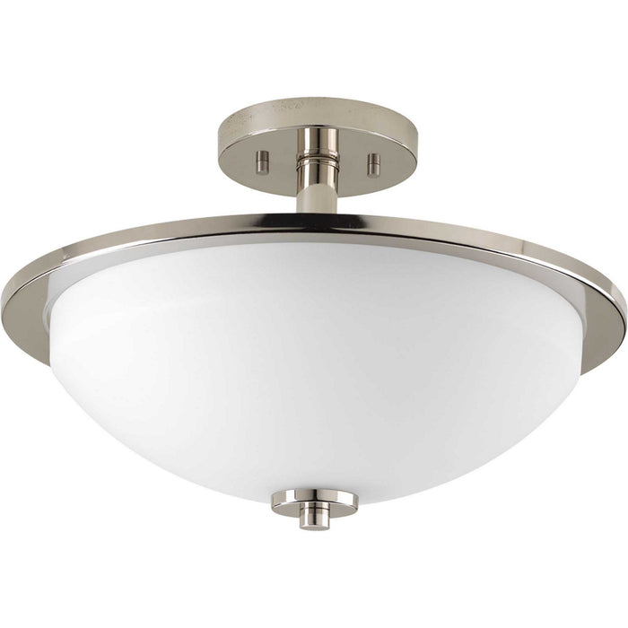 Two Light Semi-Flush Mount from the Replay collection in Polished Nickel finish