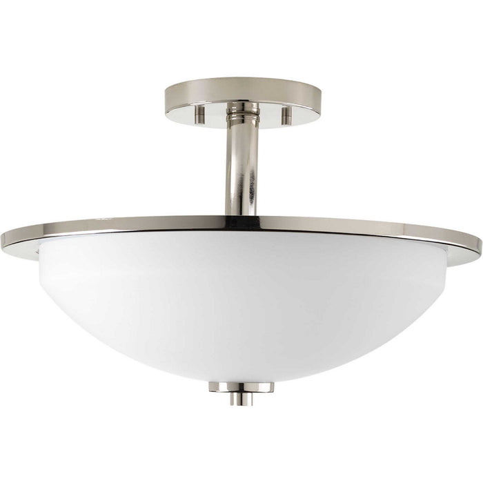 Two Light Semi-Flush Mount from the Replay collection in Polished Nickel finish