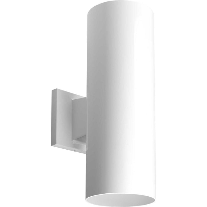 Two Light Wall Lantern from the LED Cylinders collection in White finish