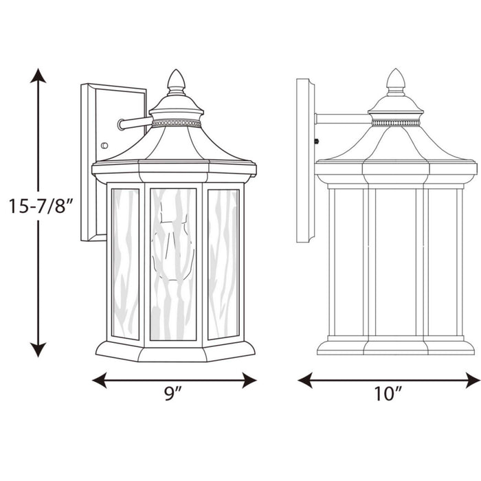 One Light Wall Lantern from the Edition collection in Black finish