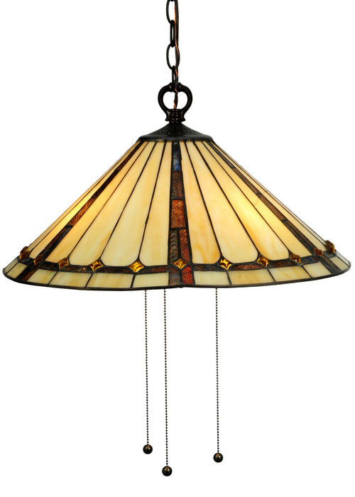 Meyda Tiffany - 130744 - 20``Pendant - Belvidere - Mahogany Bronze