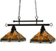 Meyda Tiffany - 130752 - Two Light Island Pendant - Abilene - Rust,Custom