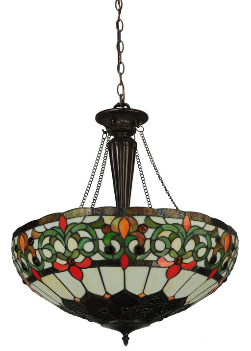 Meyda Tiffany - 130758 - Three Light Inverted Pendant - Creole - Custom,Burnished Copper