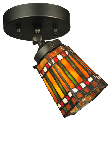 Meyda Tiffany - 131025 - One Light Swing Arm Flushmount - Prairie Corn - Timeless Bronze