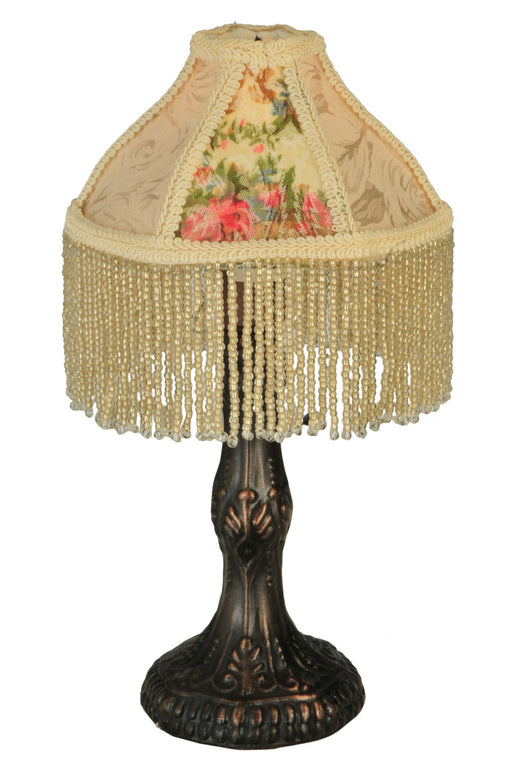 Meyda Tiffany - 131721 - One Light Mini Lamp - Fabric & Fringe - Antique