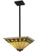 Meyda Tiffany - 133342 - Three Light Inverted Pendant - Diamond Band Mission - Mahogany Bronze