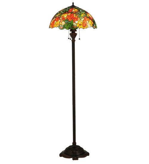 Meyda Tiffany - 134535 - Three Light Floor Lamp - Lamella - Mahogany Bronze