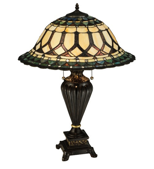 Meyda Tiffany - 134536 - Three Light Table Lamp - Aello - Antique Copper