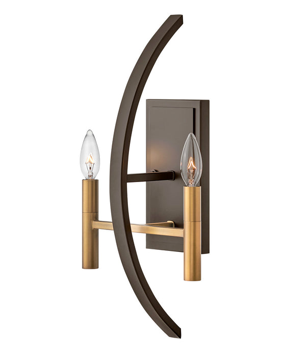 Two Light Wall Sconce from the Euclid collection in Spanish Bronze finish