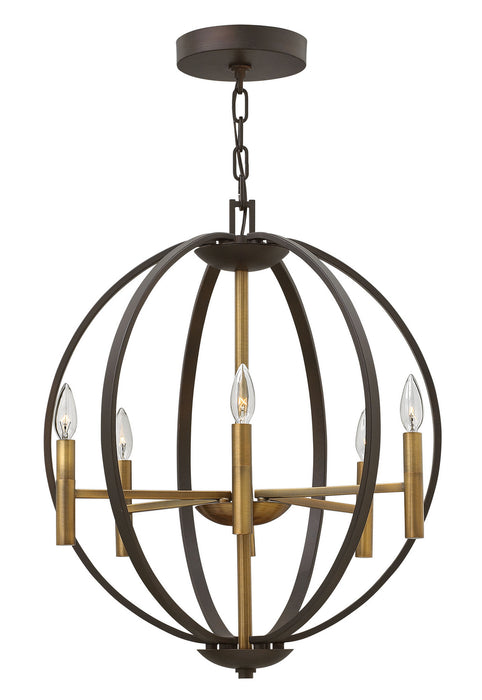 Hinkley - 3466SB - Six Light Foyer Pendant - Euclid - Spanish Bronze