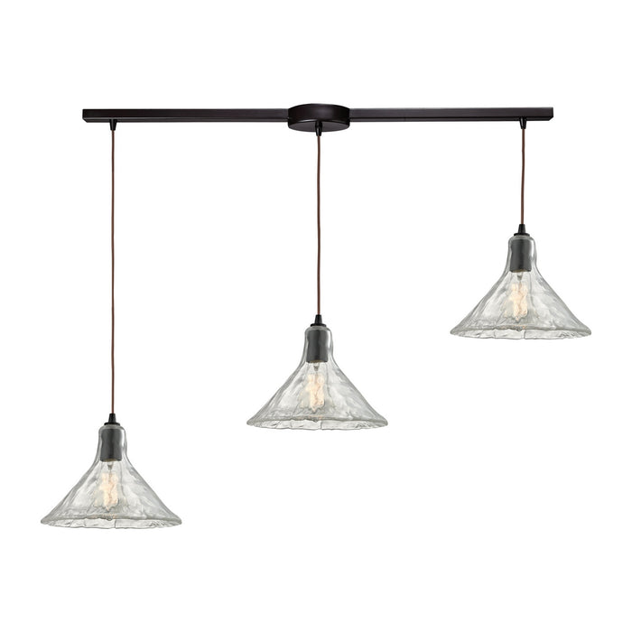 ELK Home - 10435/3L - Three Light Pendant - Hand Formed Glass - Oil Rubbed Bronze