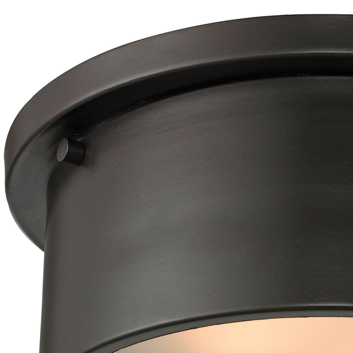 Two Light Flush Mount from the Simpson collection in Oil Rubbed Bronze finish