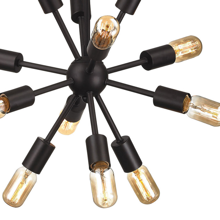12 Light Chandelier from the Delphine collection in Oil Rubbed Bronze finish