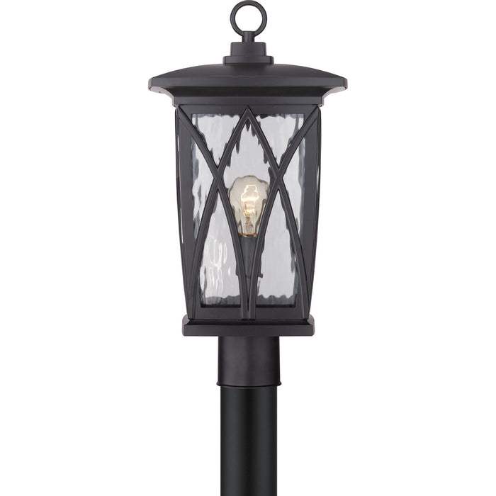One Light Outdoor Post Mount from the Grover collection in Mystic Black finish
