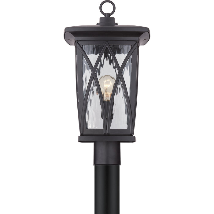 One Light Outdoor Post Mount from the Grover collection in Mystic Black finish