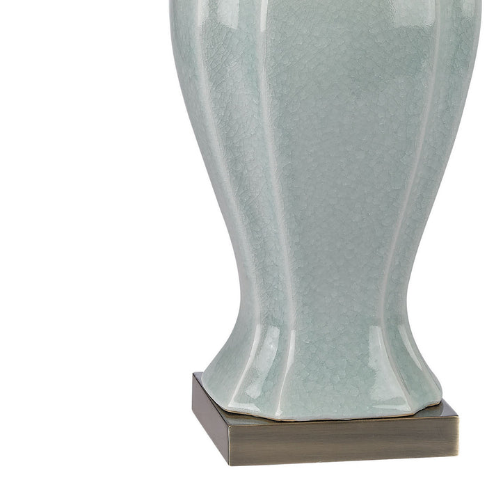 One Light Table Lamp from the Celadon collection in Brass, Green, Green finish