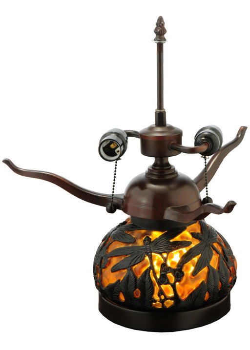 Meyda Tiffany - 138102 - Three Light Table Lamp - Dragonfly - Mahogany Bronze