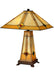 Meyda Tiffany - 138111 - Three Light Table Lamp - Diamond Mission - Mahogany Bronze